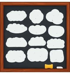 Hand drawn clouds vector image
