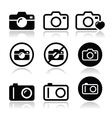 Camera icons set vector image