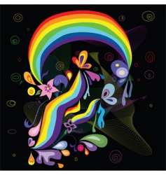 Rainbow background vector image