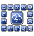Weather buttons vector image