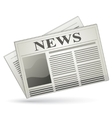 Newspaper icon vector image