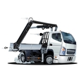 Cartoon Lkw Truck with Crane vector image
