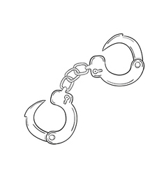 Handcuffs Handcuffs vector image