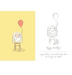 Baby bunny vector image