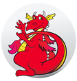 Dragon red vector image