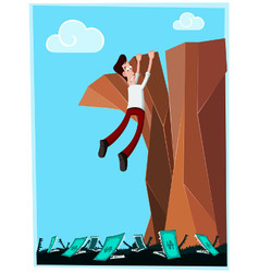 Dangerous cliff vector image