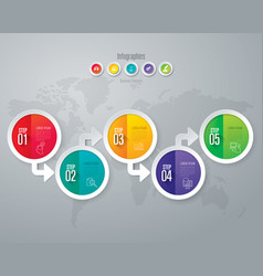Infographics design with 5 step Infographics design with 5 step vector image