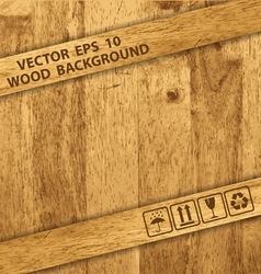 Wooden box texture vector image