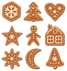 Gingerbread cookies vector image