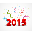 Happy new year celebration with confetti vector image