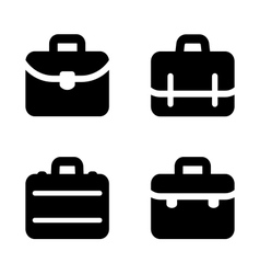 Briefcase icons vector image