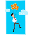 Hanged by dollar vector image