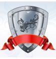 Shield with ribbon vector image