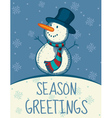 Vintage christmas card vector image