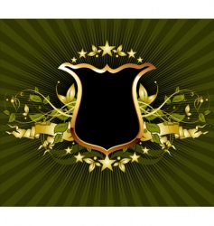 Ornamental shield vector image