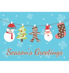 Vintage christmas card Vintage christmas card vector image