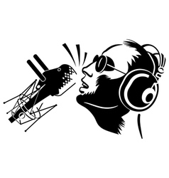 Singer vector image