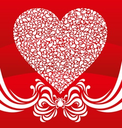 Happy valentine background with decorative drops vector image