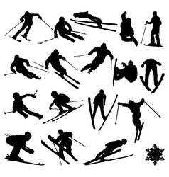 Skiing vector image