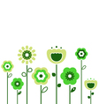 Retro spring flowers vector image