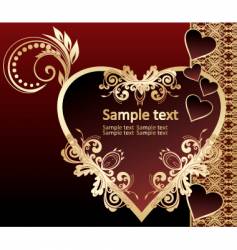 Golden invitation vector image