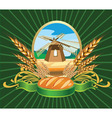 Bread wheat label vector image