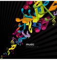 Abstract background with tunes vector image