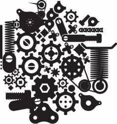 Cogs and cranks vector image