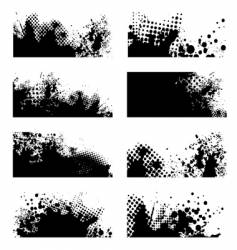 Grunge black splat vector image