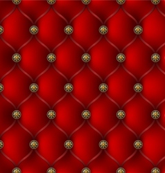 Red leather upholstery vector image