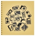 Doodle gadget icon set vector image