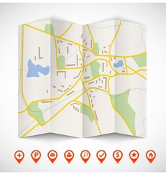 Navigation map vector image