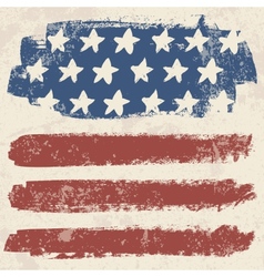 American flag vintage textured background vector image