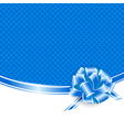 Blue Frame With Ribbon Bow vector image