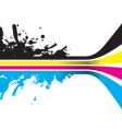 CMYK color strips vector image