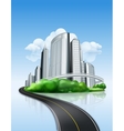 City and road vector image