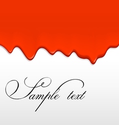 Red paint dripping from a wall vector image