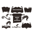 Books silhouettes collection vector image