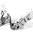 Musical notes background vector image