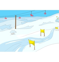 Ski Resort vector image