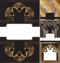 Art deco background vector image