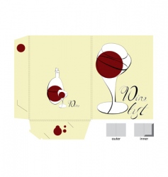 Template for folder design vector image