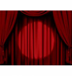 Red curtain vector image