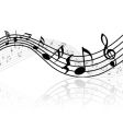 Musical notes background vector image