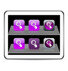 Zoom purple app icons vector image