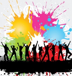Grunge party background vector image