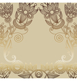 Hand draw ornate floral background vector image