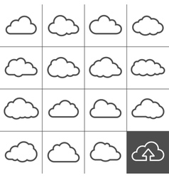 Cloud shapes collection vector image