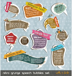 Retro grunge speech bubbles vector image