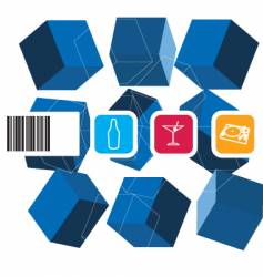 Modern label vector image